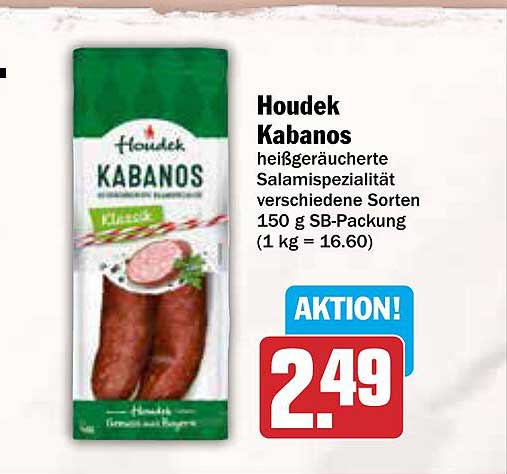 Houdek Kabanos heißgeräucherte Salamispezialität 150 g