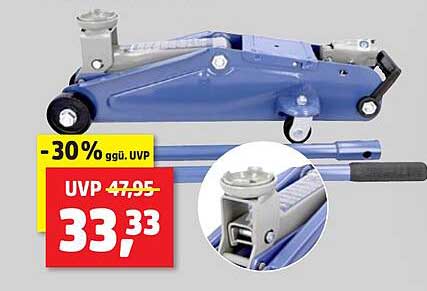 Hydraulischer Wagenheber 2t mit Tiefstapler-Funktion