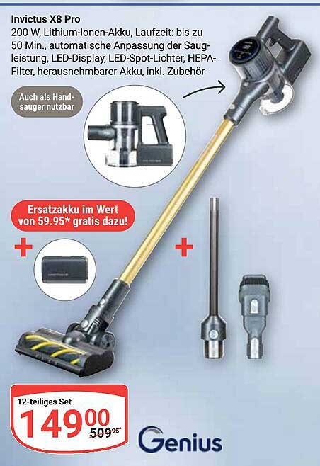Invictus X8 Pro – 12-teiliges Set mit Ersatzakku