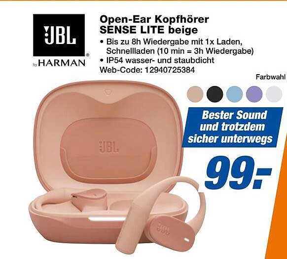 JBL Open-Ear Kopfhörer SENSE LITE beige