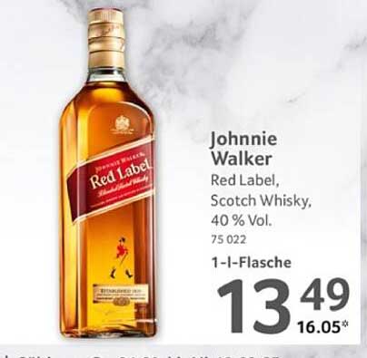 Johnnie Walker Red Label, Scotch Whisky, 40 % Vol.