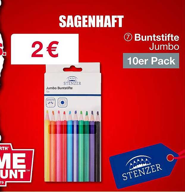 Jumbo Buntstifte 10er Pack von Stenzer