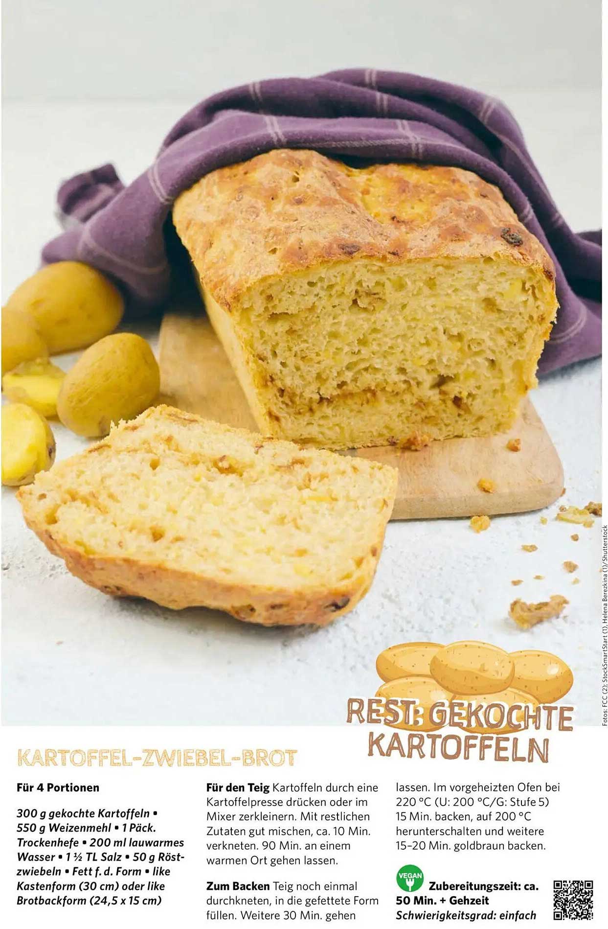 Kartoffel-Zwiebel-Brot