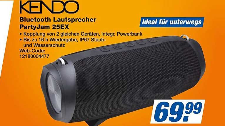 KENDO Bluetooth Lautsprecher PartyJam 25EX
