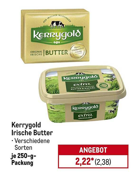 Kerrygold Irische Butter - Verschiedene Sorten (250 g)