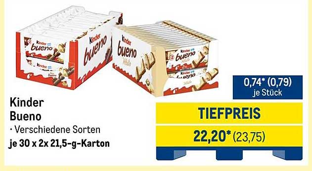 Kinder Bueno - verschiedene Sorten