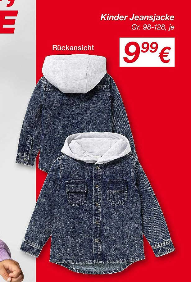 Kinder Jeansjacke Gr. 98-128