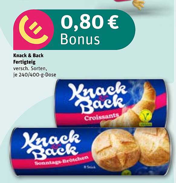 Knack & Back Fertigteig, verschiedene Sorten