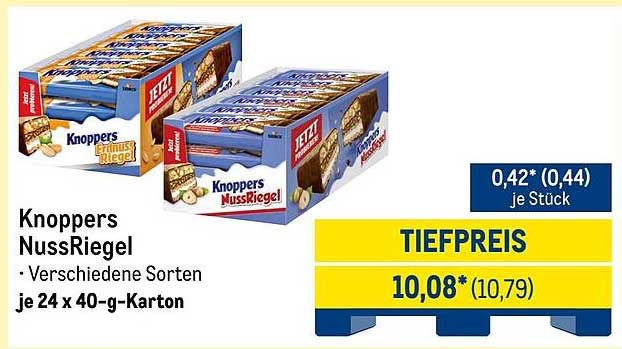 Knoppers NussRiegel - Verschiedene Sorten