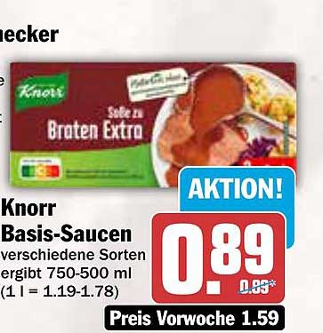 Knorr Basis-Saucen 750-500 ml – Braten Extra und mehr
