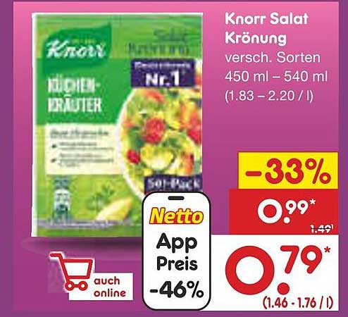 Knorr Salat Krönung verschiedene Sorten 450 ml – 540 ml