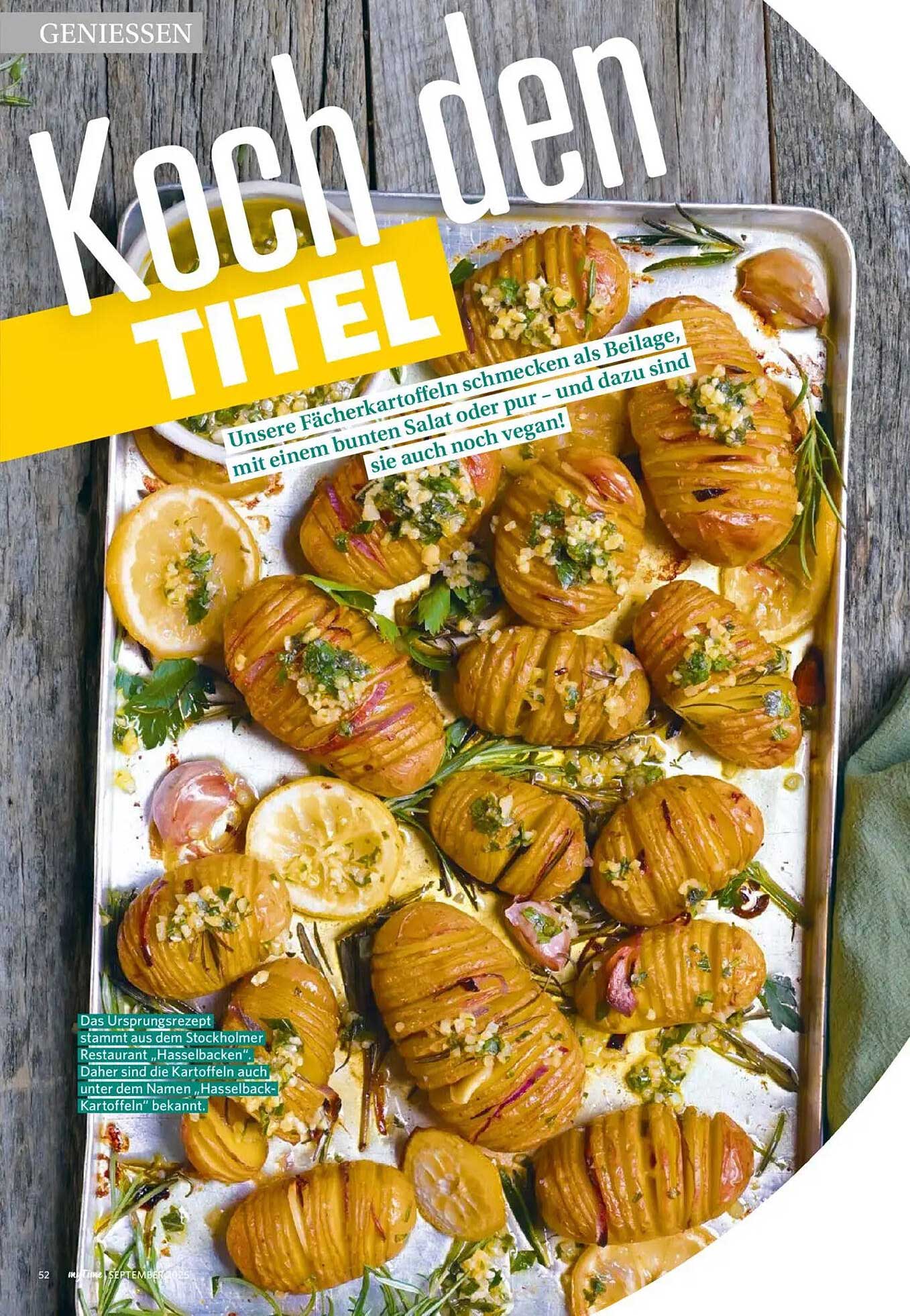 Koch den Titel: Fächerkartoffeln