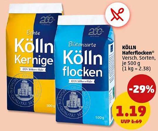 KÖLLN Haferflocken - Verschiedene Sorten, je 500 g