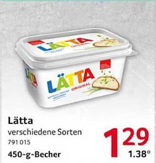 LÄTTA Original 450 g Becher - verschiedene Sorten