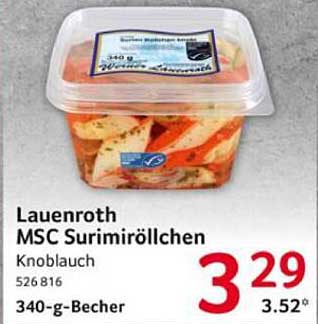 Lauenroth MSC Surimiärollchen Knoblauch 340-g-Becher