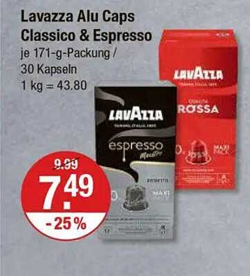 Lavazza Alu Caps Classico & Espresso je 171-g-Packung / 30 Kapseln