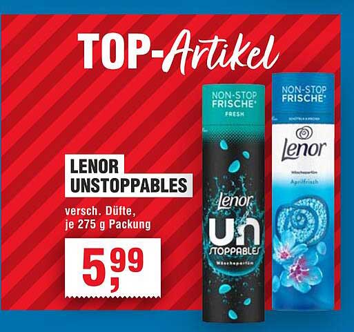 LENOR UNSTOPPABLES – Non-Stop Frische für Ihre Wäsche