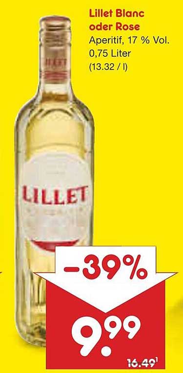 Lillet Blanc oder Rose, Aperitif, 0,75 Liter