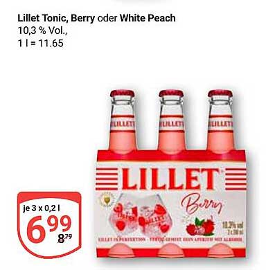Lillet Tonic, Berry oder White Peach - 6er Pack