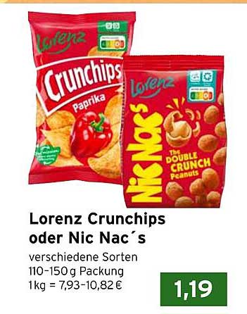 Lorenz Crunchips oder Nic Nac's