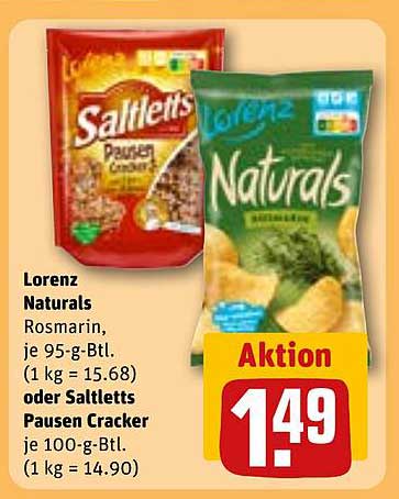 Lorenz Naturals Rosmarin oder Saltletts Pausen Cracker