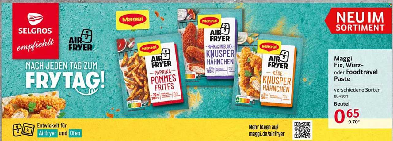 Maggi Fix, Würz- oder Foodtravel Paste – verschiedene Sorten