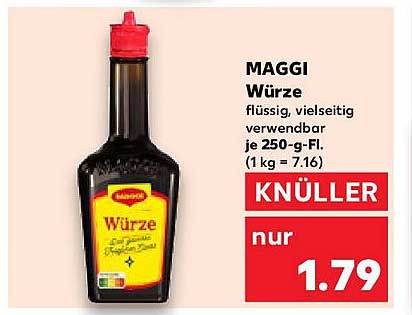 MAGGI Würze flüssig, vielseitig verwendbar  je 250-g-Fl.