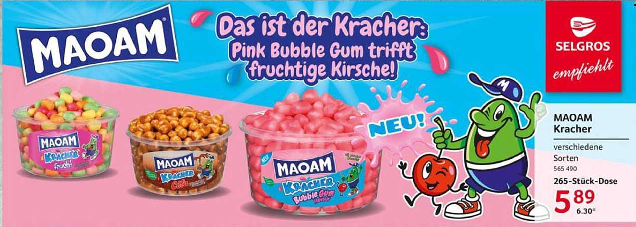 MAOAM Kracher - Pink Bubble Gum trifft fruchtige Kirsche!