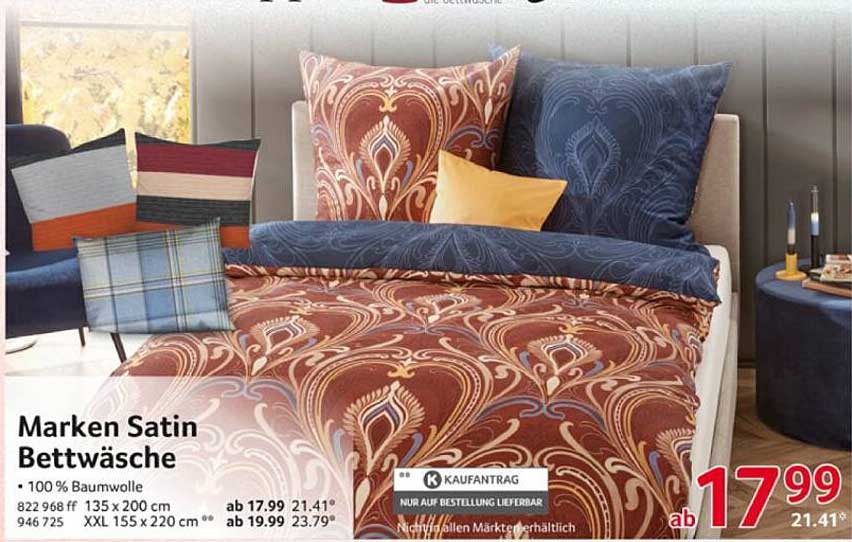 Marken Satin Bettwäsche