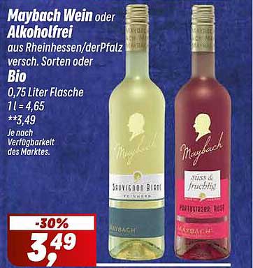 Maybach Wein oder Alkoholfrei aus Rheinhessen/der Pfalz