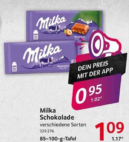 Milka Schokolade verschiedene Sorten