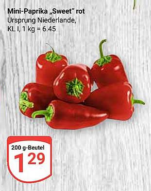 Mini-Paprika „Sweet“ rot