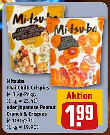 Mitsuba Thai Chilli Crispies oder Japanese Peanut Crunch & Crispies
