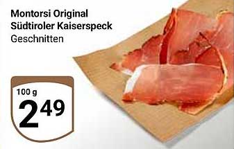 Montorsi Original Südtiroler Kaiserspeck Geschnitten