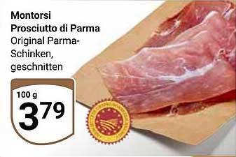Montorsi Prosciutto di Parma – Original Parma-Schinken, geschnitten