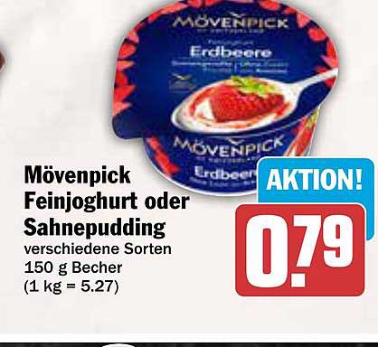 Mövenpick Feinjoghurt oder Sahnepudding – Erdbeere