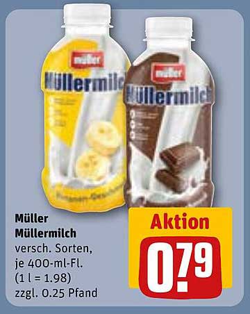 Müller Müllermilch – Verschiedene Sorten, 400 ml