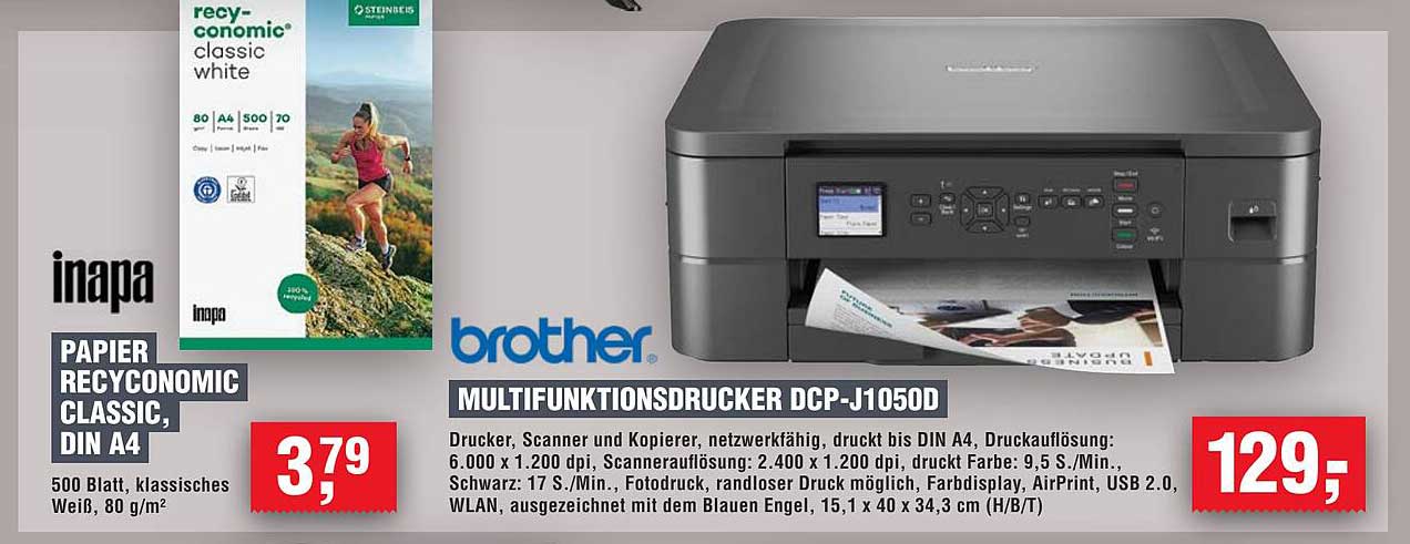 MULTIFUNKTIONSDRUCKER DCP-J1050D