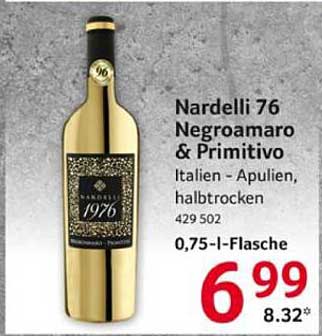 Nardelli 76 Negroamaro & Primitivo – Italien – Apulien, halbtrocken
