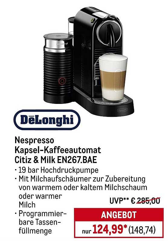 Nespresso Kapsel-Kaffeemaschine Citiz & Milk EN267.BAE