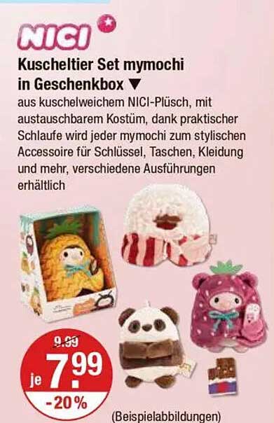NICI Kuscheltier Set mymochi in Geschenkbbox