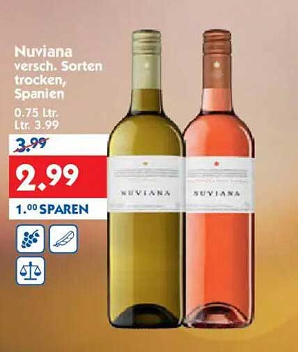 Nuviana verschiedene Sorten, trocken, Spanien 0,75 Ltr.