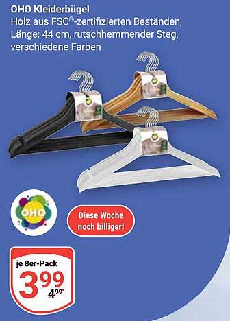OHO Kleiderbügel, 8er-Pack