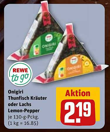 Onigiri Thunfisch Kräuter oder Lachs Lemon-Pepper