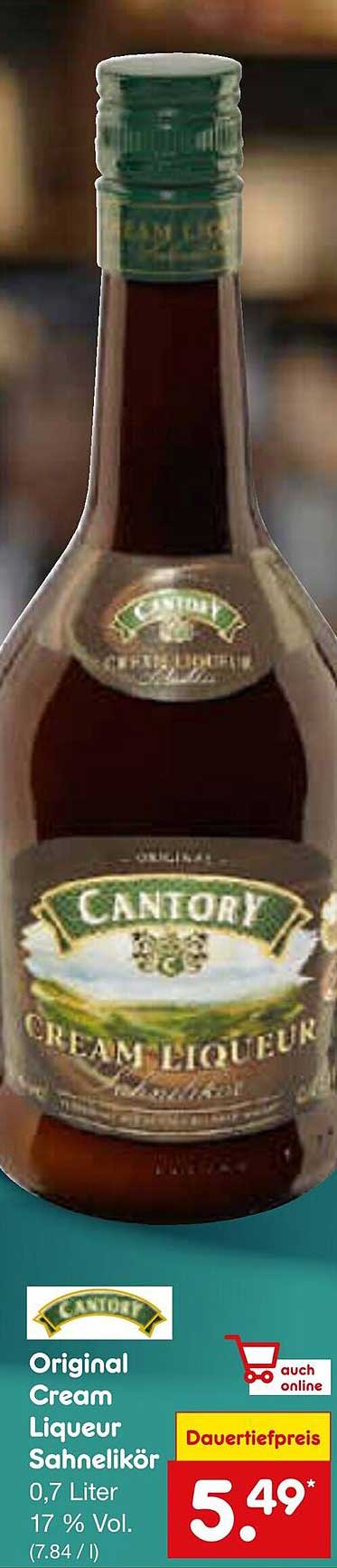 Original Cream Liqueur Sahnelikör 0,7 Liter
