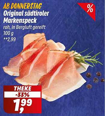 Original südtiroler Markenspeck 100 g