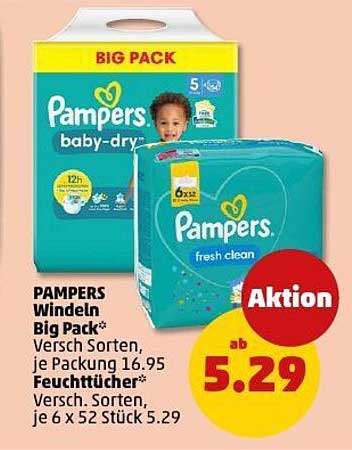 PAMPERS Windeln Big Pack* und Pampers Feuchttücher*