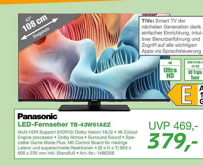 Panasonic LED-Fernseher TB-43W61AEZ