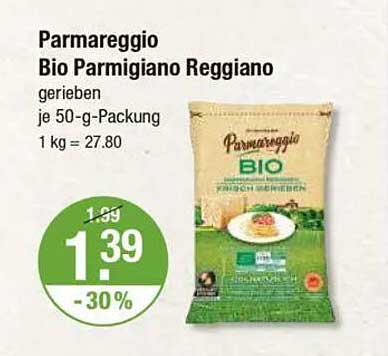 Parmareggio Bio Parmigiano Reggiano gerieben je 50-g-Packung