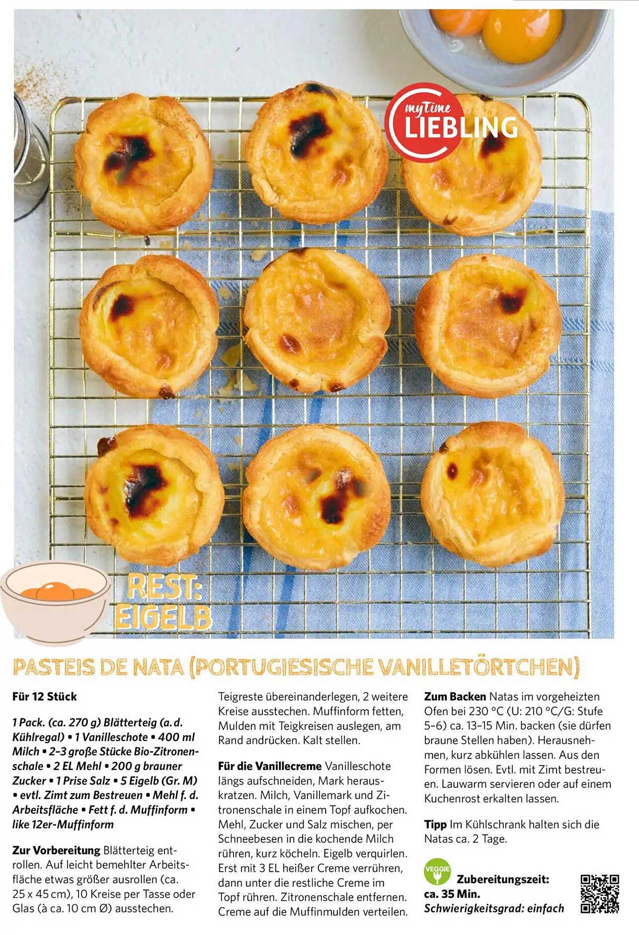 Pasteis de Nata (portugiesische Vanilletörtchen)